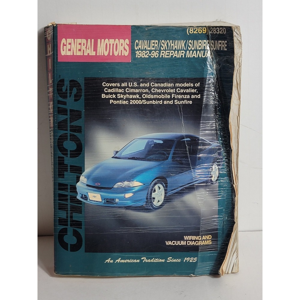 Chilton Repair Manual #(8269) 28320 1982-96 GM Cavalier/Skyhawk/Sunbird/Sunfire